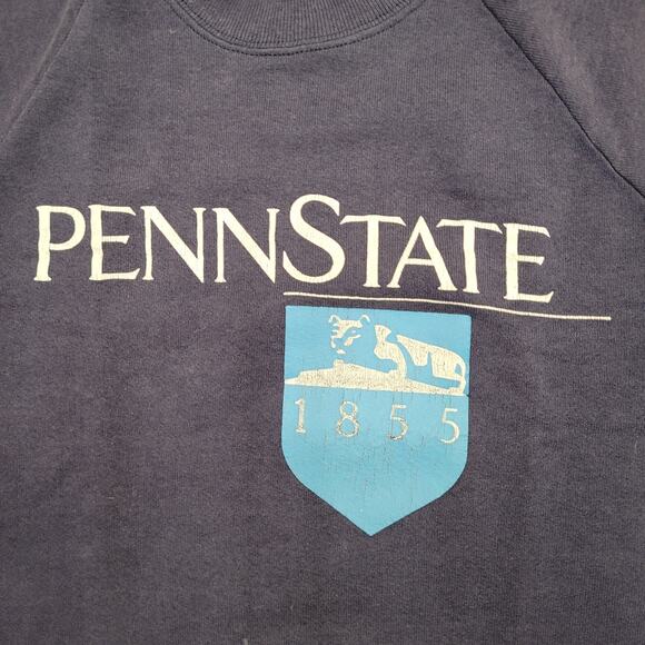 Vintage 80s Penn-State Sweatshirt Womens XL 21x24 Faded USA - Picture 12 of 14